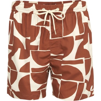 Threadbare Бански гащета Threadbare Men's Abstract Swim Shorts - Rust