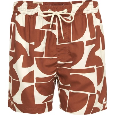 Threadbare Бански гащета Threadbare Men's Abstract Swim Shorts - Rust