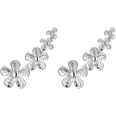 Silenti Jewelry Сребърни обеци "Цвят