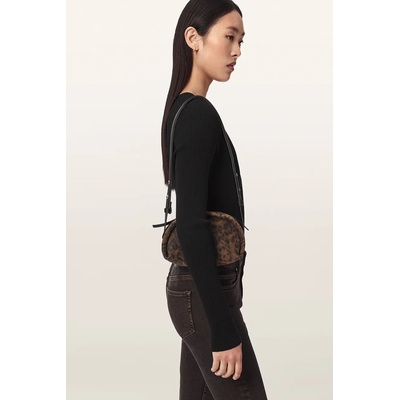 AllSaints чанта crossbody дамска от велур ROSALIE (W722XD)