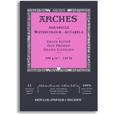 Arches Skicák Hot Pressed 300 g/m2 12 archů A5