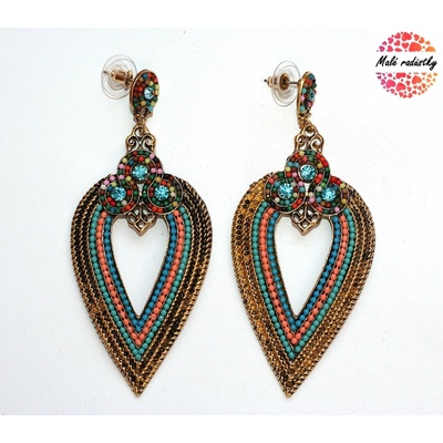 Fashion Jewerly Bohemian velká barevná slza 099