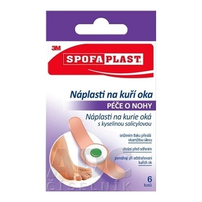 Spofaplast náplasť na kurie oká 6 ks