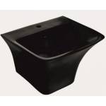 Inter Ceramic Мивка за баня Смарт 53х45 см, с полуконзола за стена, черен мат (5345mb)