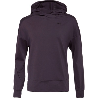 Puma Cloudspun Hoodie vínová čierna