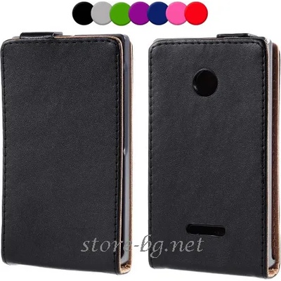 Microsoft Lumia 532/ Dual Флип Кожен Калъф и Протектор