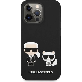 KARL LAGERFELD Гръб Karl Lagerfeld and Choupette Liquid Silicone Case за iPhone 13 Pro Max - Черен