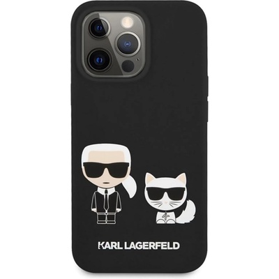 KARL LAGERFELD Гръб Karl Lagerfeld and Choupette Liquid Silicone Case за iPhone 13 Pro Max - Черен