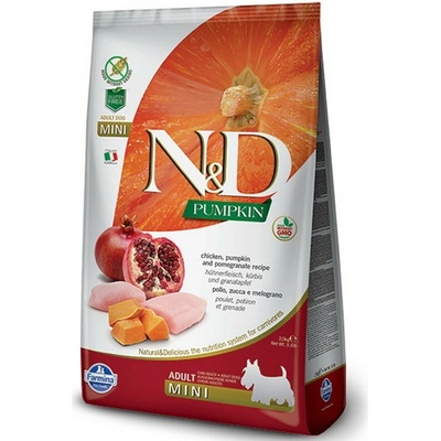 N&D dog GF PUMPKIN Adult mini chicken&pomegranate granule pre psov 2,5 kg