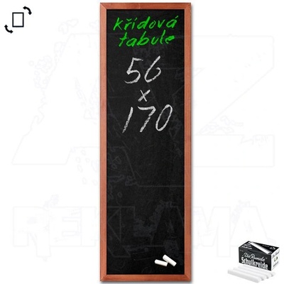 A-Z Reklama CZ CHBLB56x170 Woodboard nástěnná dřevěná křídová tabule světle hnědý lak 56 x 170 cm