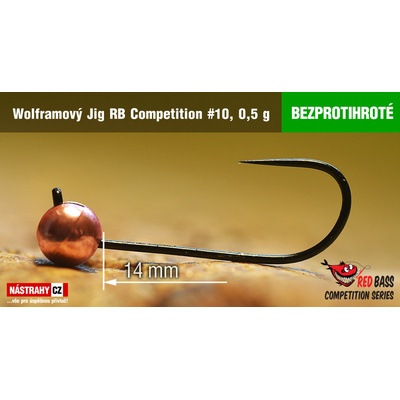 NASTRAHY.cz Bezprotihrotý wolframový Jig RB Competition #10 14 mm 0,5 g M-Pink 5 ks