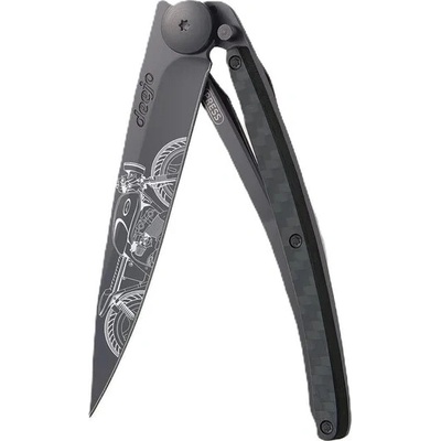 Deejo 1GC107 Tattoo BLACK CARBON Ultraľahký so rúčkou z karbónu a tetovaním