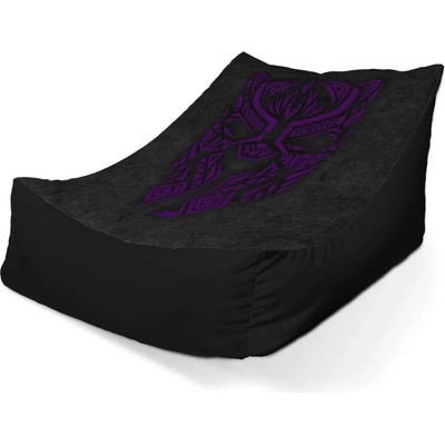 Sablio Sedací vak Lounge black panther wakanda forever Fialový 80 x 95 x 50 cm