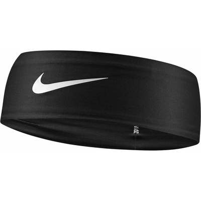 Nike Dri-Fit Fury Classic Headband černá/bílá/bílá – Zboží Dáma
