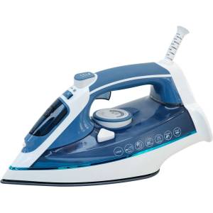 Finlux Парна ютия Finlux FSI2424 D, 38 g/min непрекъсната пара, 0.4 л. резервоар, система за самопочистване, антиваровикова система, 2400W, син (FSI2424 D) Ютии