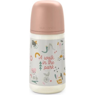 Suavinex dojčenská fľaša Walk anatomická silikón zelená 270 ml