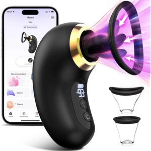SuperLove Tongue Sucking, Licking & Vibrating Stimulator with App Black
