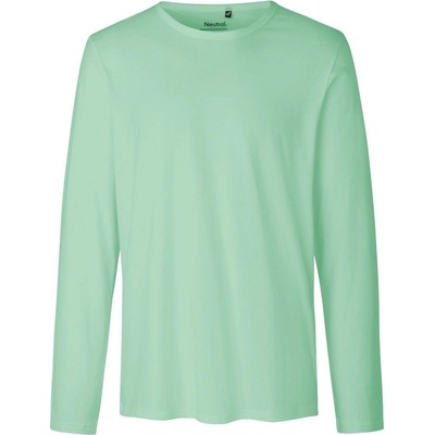 Neutral pánske tričko s dlhým rukávom Dusty mint