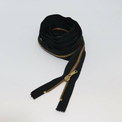 Kovový zip délka 275 cm černý/khaki