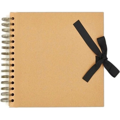 WEST DESIGN Album kroužkové kraft se stuhou (200g/m2, 42 listů) 20,5x20,5cm – Zboží Živě