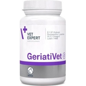 VetExpert GeriatiVet Dog - хранителна добавка за възрастни кучета, намаляване риска от свързаните с възрастта здравословни проблеми, 45 таблетки, Vet Expert - Полша