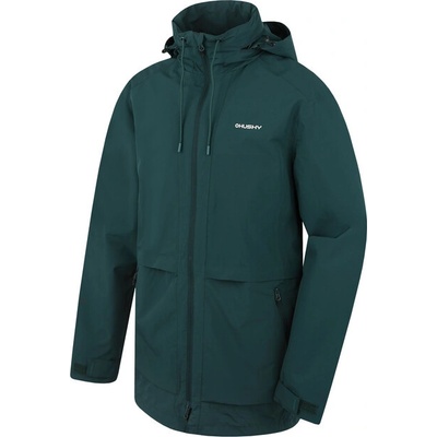 Husky pánsky hardshell kabát Nevr tmavá zelená