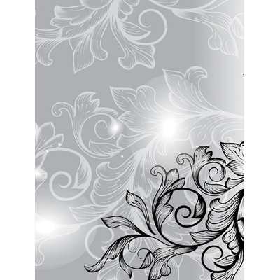 Preinterier Fototapeta panel - PL0174 - Kvetovaný ornament – čiernobiele pozadie vlies - 206cm x 275cm