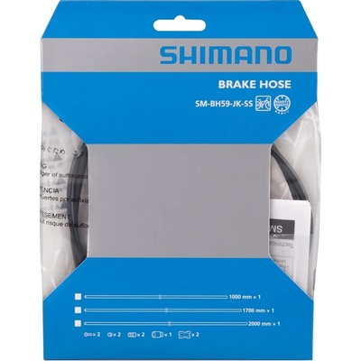 hadička hydraulických brzd Shimano SM-BH59-JK-SS MTB 1000mm + přísl.