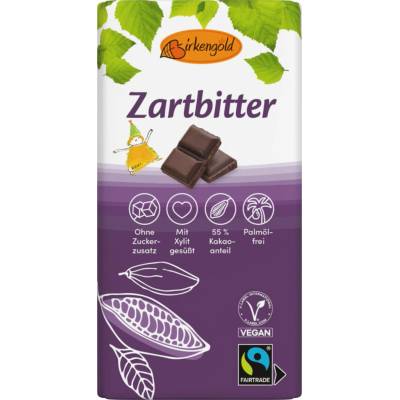 Birkengold Hořká čokoláda s xylitolem 100 g