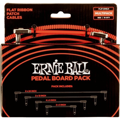 Ernie Ball Flat Ribbon Patch Cables Pedalboard 15 cm-30 cm-60 cm-7, 5 cm Ъглов - Ъглов Пач кабел (P06404)