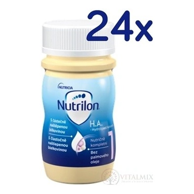 Nutrilon 1 HA RTF počáteční mléčná kojenecká výživa, tekutá 24x90 ml