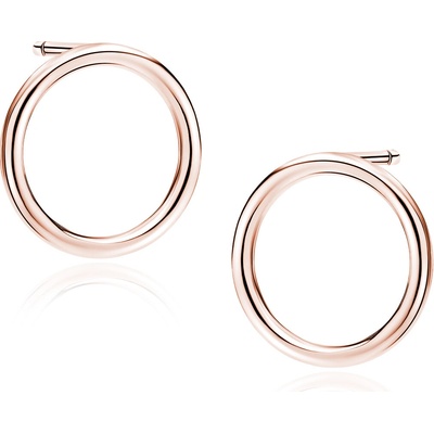 Olivie strieborné náušnice veľký kruh ROSE 7318