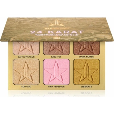 Jeffree Star Cosmetics Skin Frost 24K Highlighter paletka rozjasňovačov 6 x 7 g