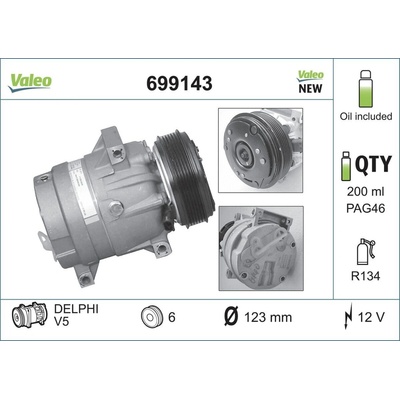 Kompresor, klimatizace VALEO 699143