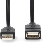 Nedis CCGL60010BK10 USB A-A (мъжки/женски) удължител, USB2.0, дължина: 1 м (CCGL60010BK10)