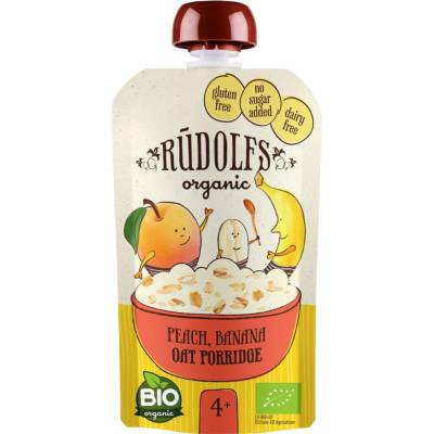 Rūdolfs BIO kapsička Broskev banán a celozrnná ovesná kaše 110 g – Zboží Dáma
