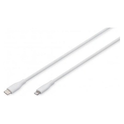 Digitus AK-600110-020-W USB-C Silicone charging cable, USB-A - USB-C, 2m, černý