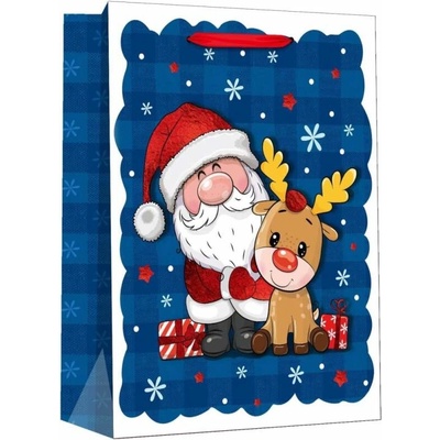 Dárková taška M - Santa se sobem
