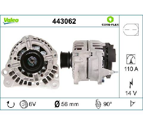 VALEO generátor VALEO CORE-FLEX 443062