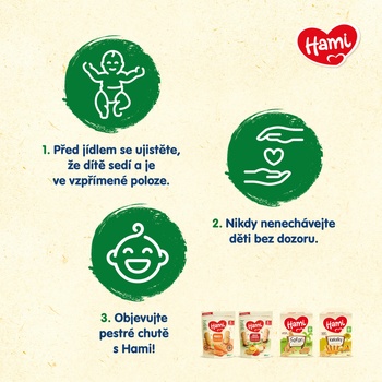 Hami Jablko a broskev dětské sušenky 150 g