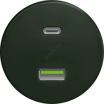 Reblig - Ретро USB гнездо A+C без рамка, зелено (RG0091)