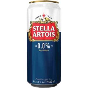 Stella Artios Бира Stella Artois безалкохолна 500мл. кен