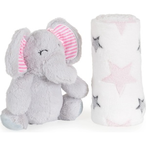 Cangaroo Бебешко одеяло 90/75 cm с играчка Elephant pink 