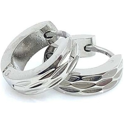Jan Kos jewellery náušnice kruhy z oceli 12104050