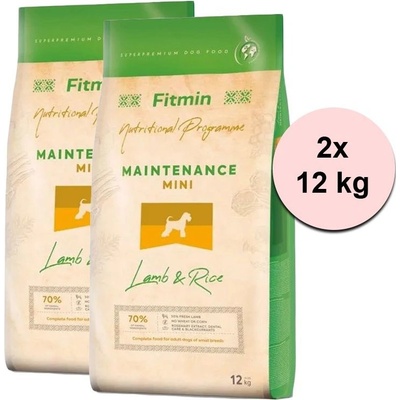 Fitmin Adult Mini Lamb & Rice 2 x 12 kg