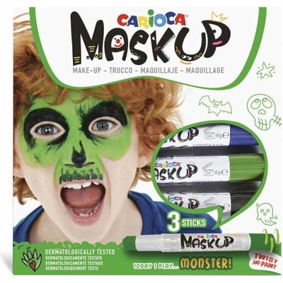 Carioca Mask Up farby na tvár Monsters 3 ks 30511
