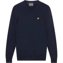 Lyle and Scott pánsky golfový sveter V Neck Merino navy modrá