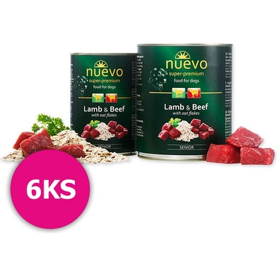 Nuevo dog Senior Lamb & Beef 6 x 400 g