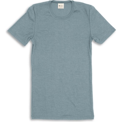 Engel Мъжко копринено термобельо Engel Shirt S/S Merino base layer - Bergblau - размер 54/56 (EU) (014-0746-0713)