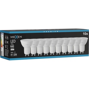 Mexen Nova 10x LED крушка GU10, 8W, Неутрална - 4000K, 840 lm - L108-GU10-0840-01x10 (L108-GU10-0840-01x10)